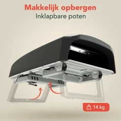 KitchenBrothers Doppelbrenner Pizzaofen - Gas