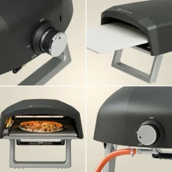 KitchenBrothers Doppelbrenner Pizzaofen - Gas