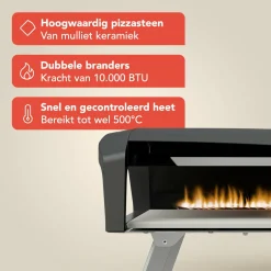 KitchenBrothers Doppelbrenner Pizzaofen - Gas