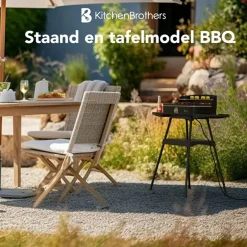KitchenBrothers 2-in-1 Elektro-Grill - Black