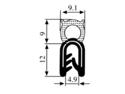 Klemmschiene mit Schaumstoffoberseite - 1-3 mm