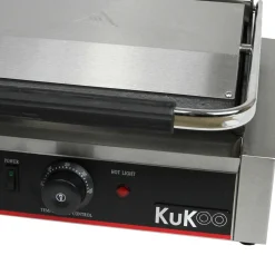 KuKoo Edelstahl Panini Grill 1/2 glatt-1/2 gerillt