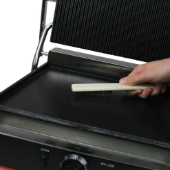 KuKoo Edelstahl Panini Grill 1/2 glatt-1/2 gerillt
