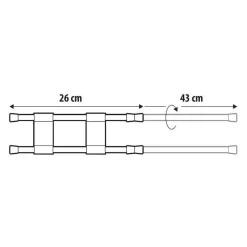 Lampa ausziehbare Schutzstangen – 26–43 cm