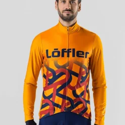 Langarm-Radtrikot für Herren Ambassador MID - Orange