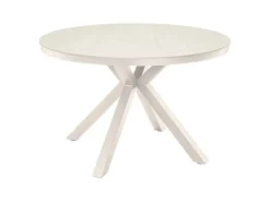 Lesli Living Davos Ø 118 cm Gartentisch – Crema