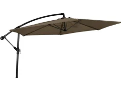 Lesli Living Gemini 300 cm hängender Sonnenschirm – Taupe