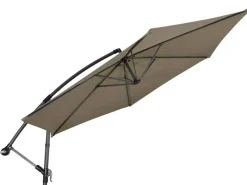 Lesli Living Gemini 300 cm hängender Sonnenschirm – Taupe