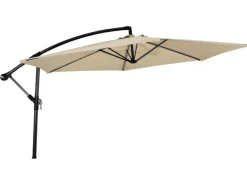 Lesli Living Gemini 300 cm hängender Sonnenschirm - Ecru