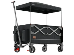 LifeGoods 80 kg Bollerwagen mit Dach - Anthracite