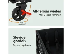 LifeGoods 80 kg Bollerwagen mit Dach - Anthracite