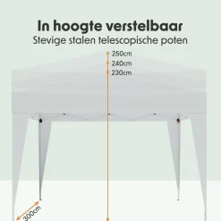 LifeGoods 3x3 m partytent - White