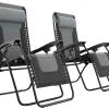 LifeGoods Comfort 2er-Set Relaxstühle - Black/Grey
