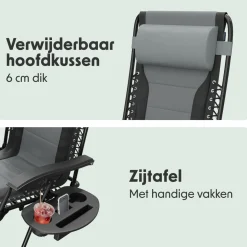 LifeGoods Comfort 2er-Set Relaxstühle - Black/Grey