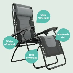 LifeGoods Comfort 2er-Set Relaxstühle - Black/Grey