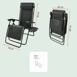 LifeGoods Comfort Relaxstuhl - Black