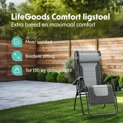 LifeGoods Comfort Relaxstuhl - Black/Grey