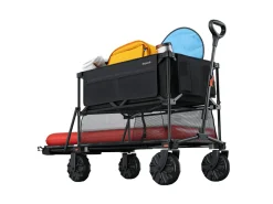 LifeGoods Doppel 400L bollerwagen - Black