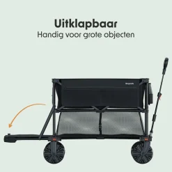 LifeGoods Doppel 400L bollerwagen - Black
