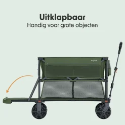 LifeGoods Doppel 400L bollerwagen - Green