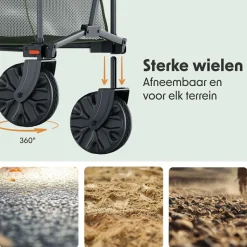 LifeGoods Doppel 400L bollerwagen - Green