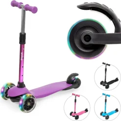 LifeGoods HappyStep Kinderroller - Purple