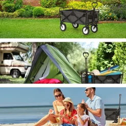 LifeGoods 70KG bollerwagen 94L - Grey