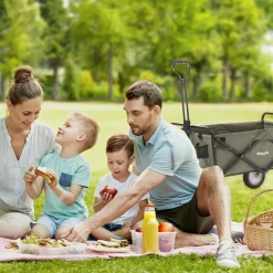 LifeGoods 70KG bollerwagen 94L - Green