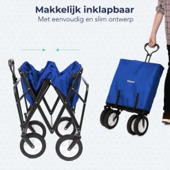 LifeGoods 70KG bollerwagen 94L - Blue