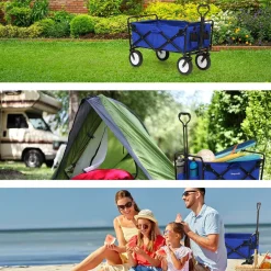 LifeGoods 70KG bollerwagen 94L - Blue