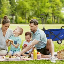 LifeGoods 70KG bollerwagen 94L - Blue