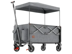 LifeGoods Kinder Dach 80KG bollerwagen- Grey