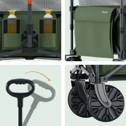 LifeGoods 230L bollerwagen - Green