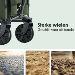 LifeGoods 230L bollerwagen - Green