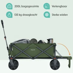 LifeGoods 200L bollerwagen - Green