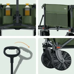 LifeGoods 200L bollerwagen - Green
