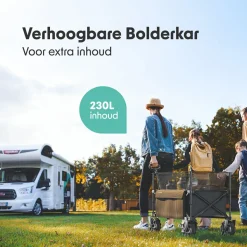 LifeGoods 230L bollerwagen - Black