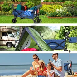 LifeGoods 90L bollerwagen - Blue