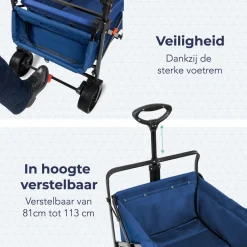 LifeGoods 90L bollerwagen - Blue