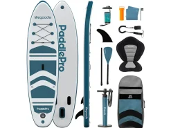 LifeGoods PaddlePro SUP Board mit Sitz - White/Deep Aqua