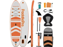 LifeGoods PaddlePro SUP Board mit Sitz - White/Orange