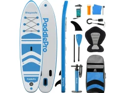 LifeGoods PaddlePro SUP Board mit Sitz - White/Sky Blue