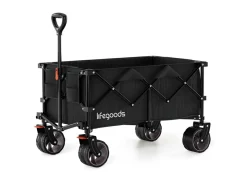 LifeGoods XL 200L bollerwagen - Black