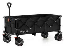 LifeGoods XXL 300L bollerwagen - Black