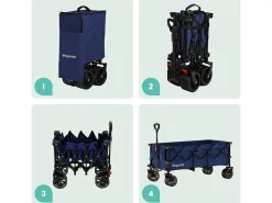 LifeGoods XXL 300L bollerwagen - Blue