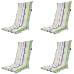 Lila Gartenstuhlkissen Madison Righe - 4er-Set