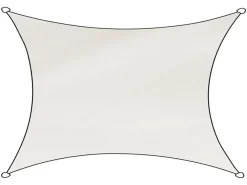 Livn Como Rechteck Polyester 3 x 4 Meter Schattentuch - White