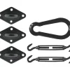 Livn Dreieck Schattentuch Edelstahl Befestigungsmaterial - Black