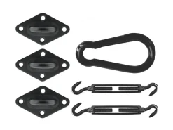 Livn Dreieck Schattentuch Edelstahl Befestigungsmaterial - Black