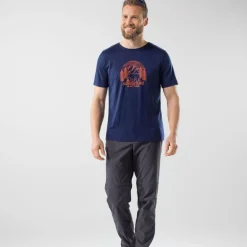 Loeffler Printshirt Adventure dunkelblaues Herren T-Shirt